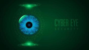 Modern Cybersecurity Technology Background with Eye vector