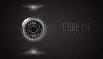 Modern Cybersecurity Technology Background with Eye vector