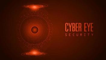 Modern Cybersecurity Technology Background with Eye vector