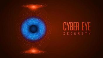 Modern Cybersecurity Technology Background with Eye vector