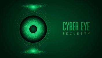 Modern Cybersecurity Technology Background with Eye vector