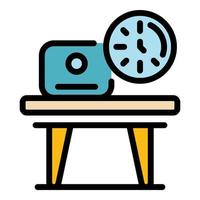 Flexible work time icon color outline vector