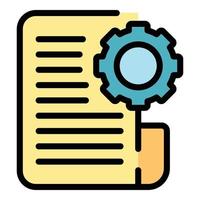 Contribution plan icon color outline vector