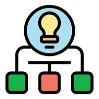 Idea contribution icon color outline vector