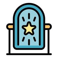 Self-esteem motivation icon color outline vector