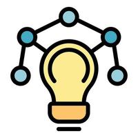 Project bulb icon color outline vector