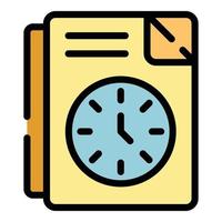 Social project time icon color outline vector