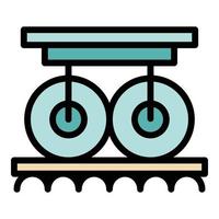 Paper roller icon color outline vector