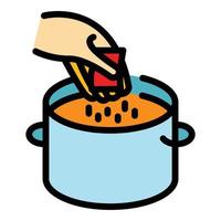 Salting food icon color outline vector