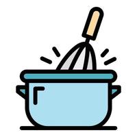 Cooking mix icon color outline vector