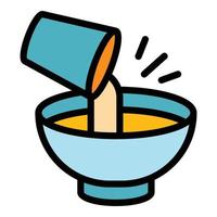 Cooking process icon color outline vector