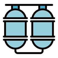 Raw milk container icon color outline vector