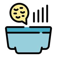 Fermentation bacteria icon color outline vector