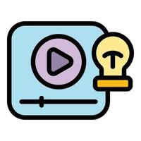 Video marketing idea icon color outline vector