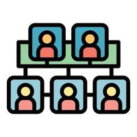 Clients segmentation icon color outline vector