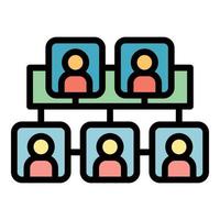 Clients segmentation icon color outline vector