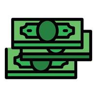 Atm cash money transfer icon color outline vector