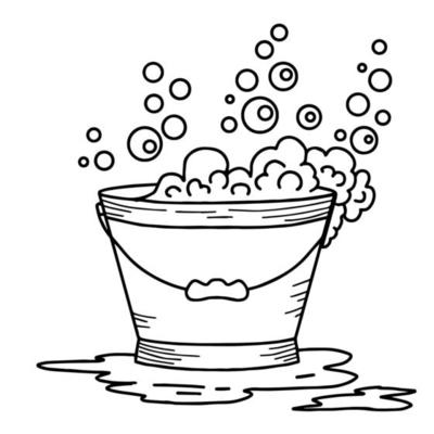 Car wash bucket icon, outline style 14309089 Vector Art at Vecteezy