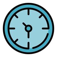 Seo time management icon color outline vector