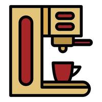 Office coffee machine icon color outline vector