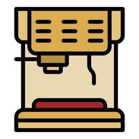 Classic coffee machine icon color outline vector