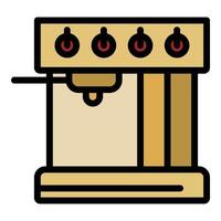 Professional coffee maker icon color outline vector