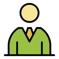 Businessman icon color outline vector