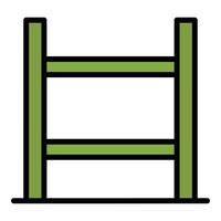 Empty warehouse rack icon color outline vector