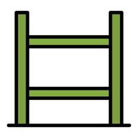 Empty warehouse rack icon color outline vector