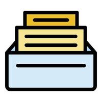 Files request icon color outline vector