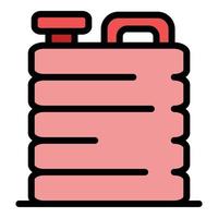 Gel canister icon color outline vector