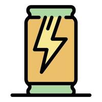 Energy drink icon color outline vector