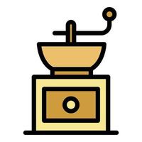 Coffee grinder icon color outline vector