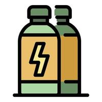 Power energy drink icon color outline vector