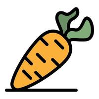 Carrot food icon color outline vector