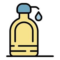 Soap dispenser bottle icon color outline vector