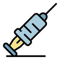 Syringe icon color outline vector