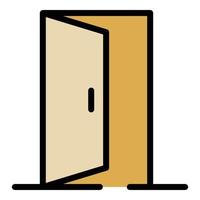 Exit door icon color outline vector