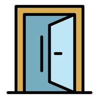 Door out icon color outline vector