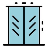 Elevator icon color outline vector