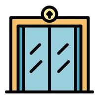 Big elevator icon color outline vector