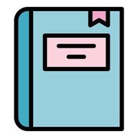 Justice notebook icon color outline vector