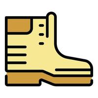 Camping boot icon color outline vector