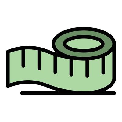 Measurement tape icon color outline vector