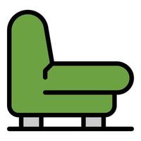 A large armchair icon color outline vector