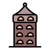 Riga tower icon color outline vector