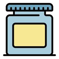 Bleach jar icon color outline vector