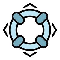 Lifebuoy icon color outline vector