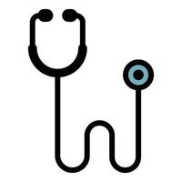 Stethoscope icon color outline vector