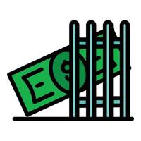 Money laundering icon color outline vector